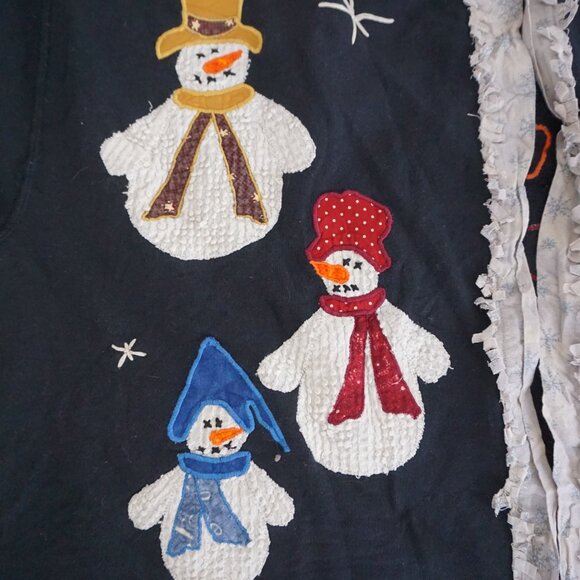 Vintage Fruit of the Loom Christmas Snowman Sweatshirt 2XL Holiday Festive - Picture 7 of 9